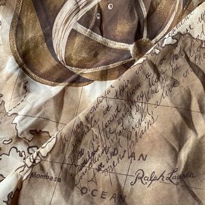 Rare vintage Ralph Lauren Map Scarf